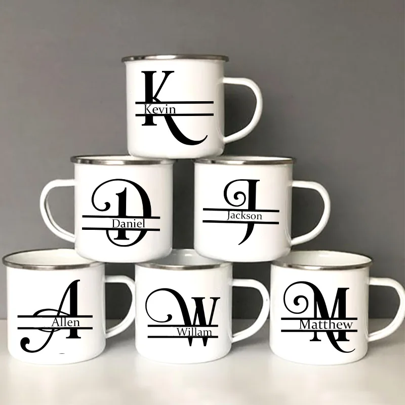 Gepersonaliseerde Mok Initiaal Met Naam Cup Custom Thee Koffie Mokken Vrijgezellenfeest Team
