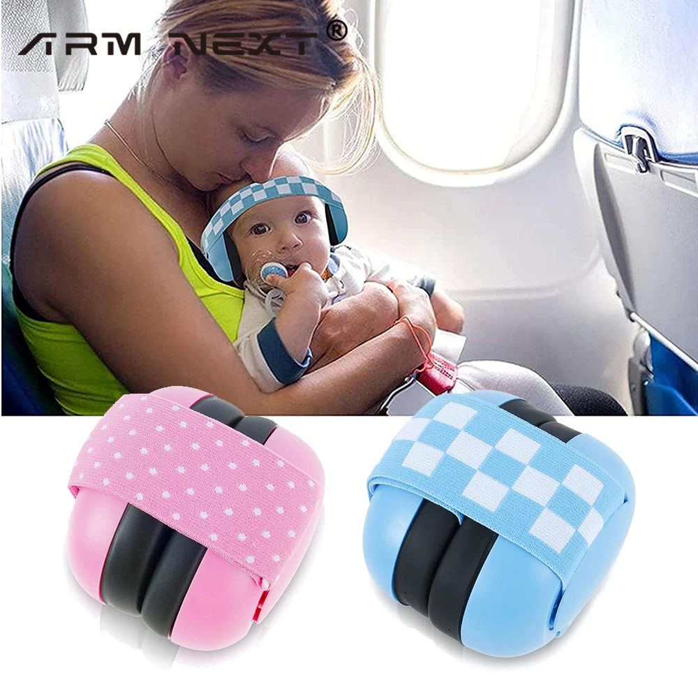 Infant Ear Muffs Noise Cancelling Soft Padded Design Baby Ear Protection Headphones with Elastic