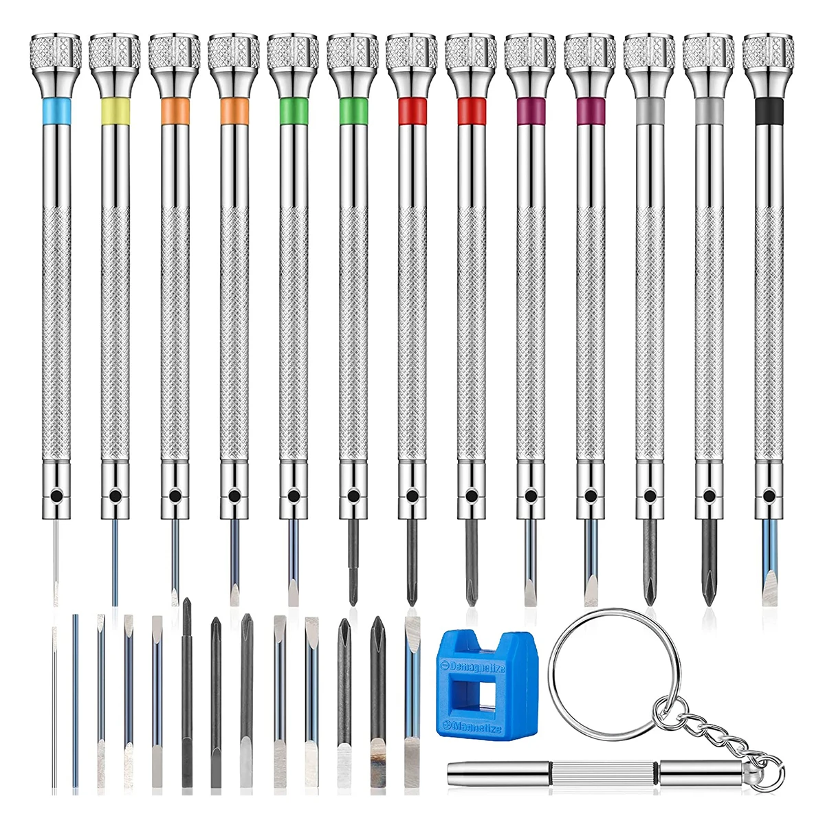 Precision Screwdriver Set 0.6-2.0mm High Hardness Steel Micro Cross Screwdriver Kit For Home Watch