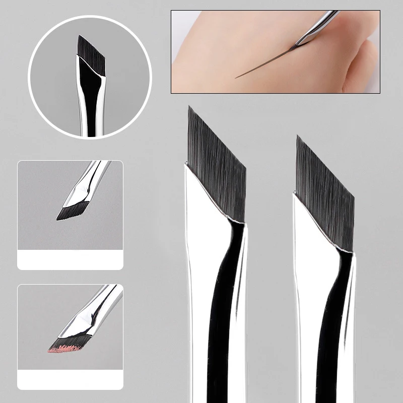 Karsyngirl 2/5Pc Upgrade Blade Eyeliner Brush Ultra Thin Fine Angle Flat Eyebrow Brush Under The