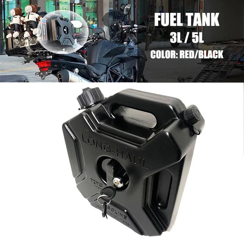 Motorcycle 3L 5L Portable Plastic Cans Gas Fuel Tank Emergency Backup SUV Motorcycle Petrol Diesel