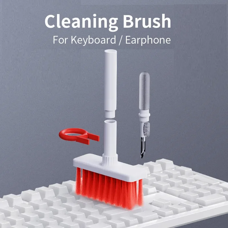5 in 1 Keyboard Cleaning Brush Kit Keycap Puller Earbuds Cleaner for Airpods Pro 1 2 3 Bluetooth