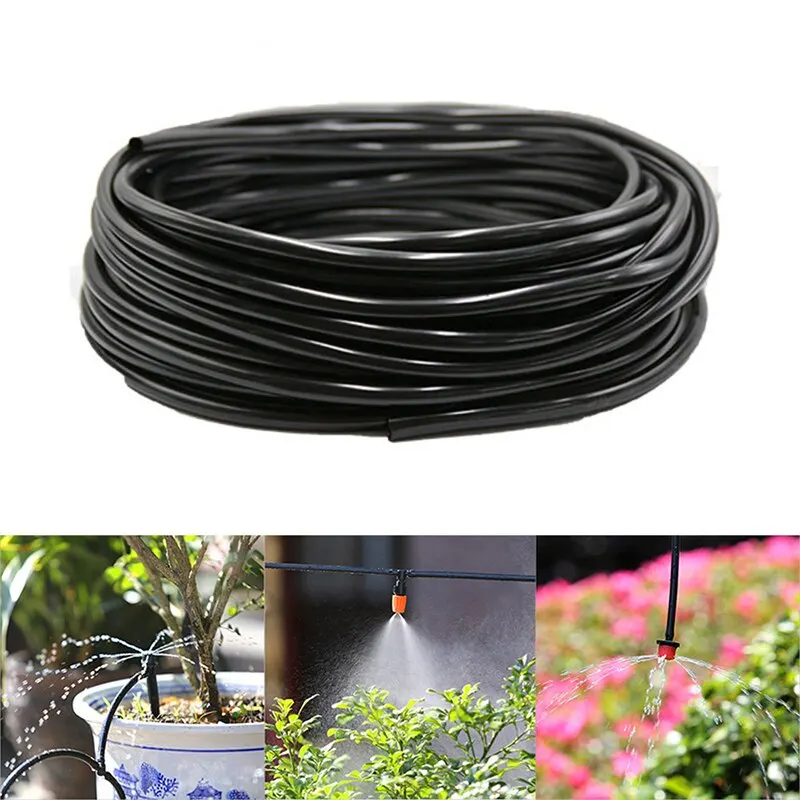 5m Black Drip Irrigation Hose Perfect for DIY Garden Irrigation System Or as Blank Distribution