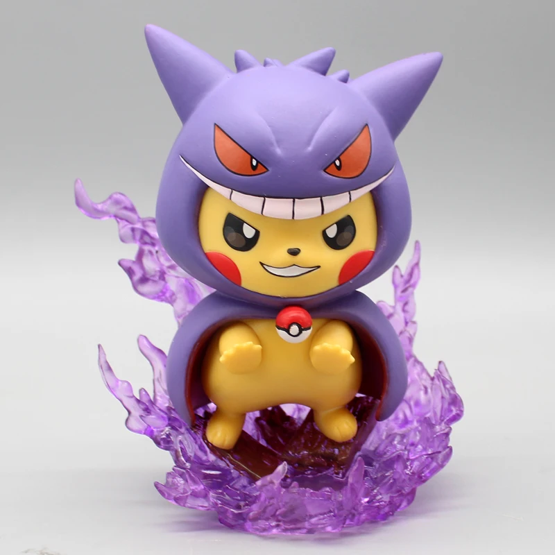 12cm Pokemon Figure Pikachu Cos Gengar Charizard Model Doll Collectible Toy Gifts Cartoon Kawaii
