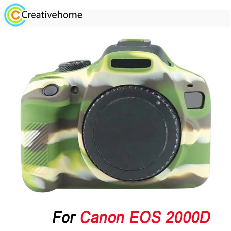 Alta qualidade Soft Silicone Case para Canon, EOS 2000D Camera Shell, capa protetora