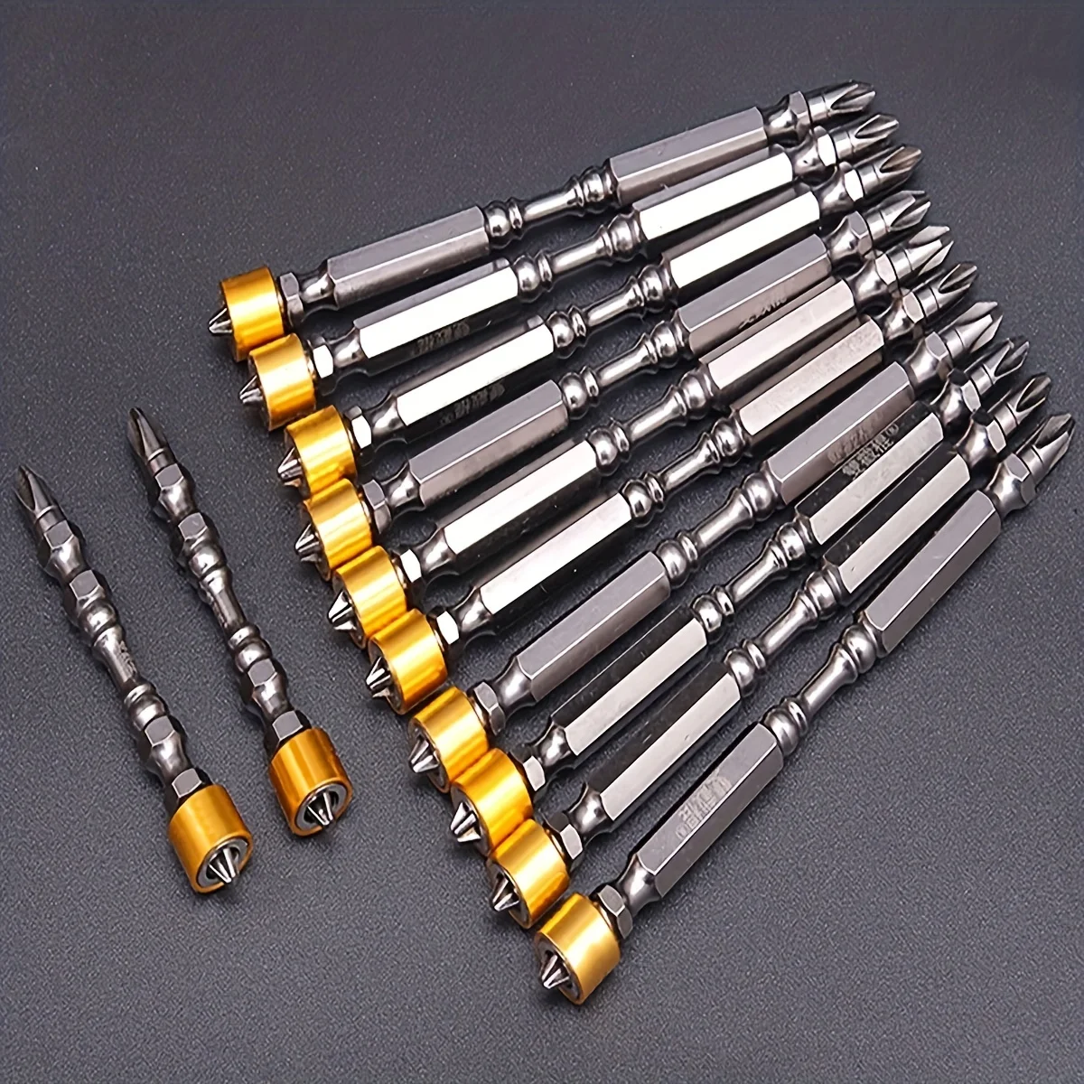 10pcs,4.33in 2.4in PH2 Magnetic Screwdriver Bits 1/4 Inch Hex Shank,65mm 110mm Multiple sizes for