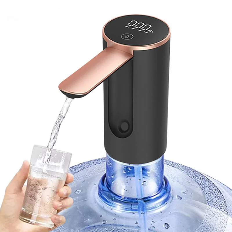 Smart Water Bottle Pump Automatic Electric Water Gallon Bottle Rechargeable 19 Liter Foldable