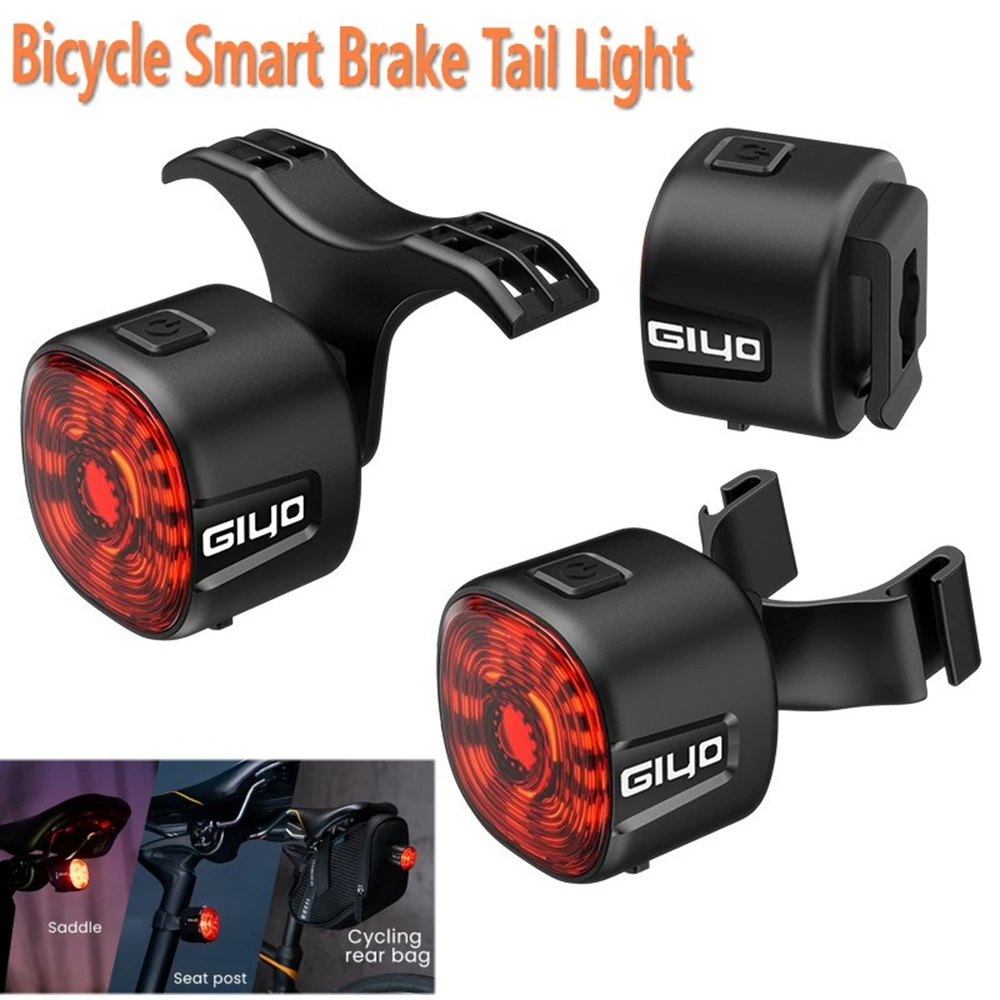 New Bicycle Smart Brake Tail Light MTB Road Bike Auto Brake Sensing Light SB Rechargeable IPX6