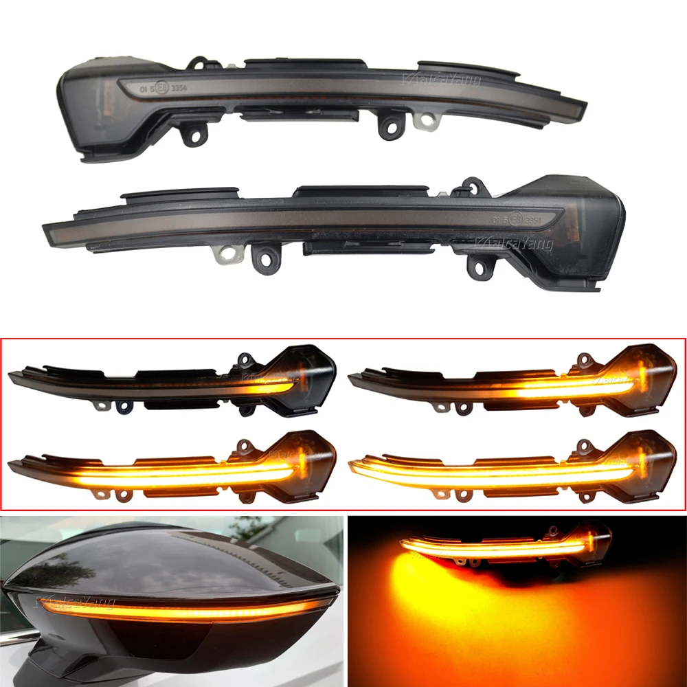 2pieces Dynamic LED Turn Signal Side Mirror Indicator Sequential Light Blinker For SEAT Leon Mk3 5F