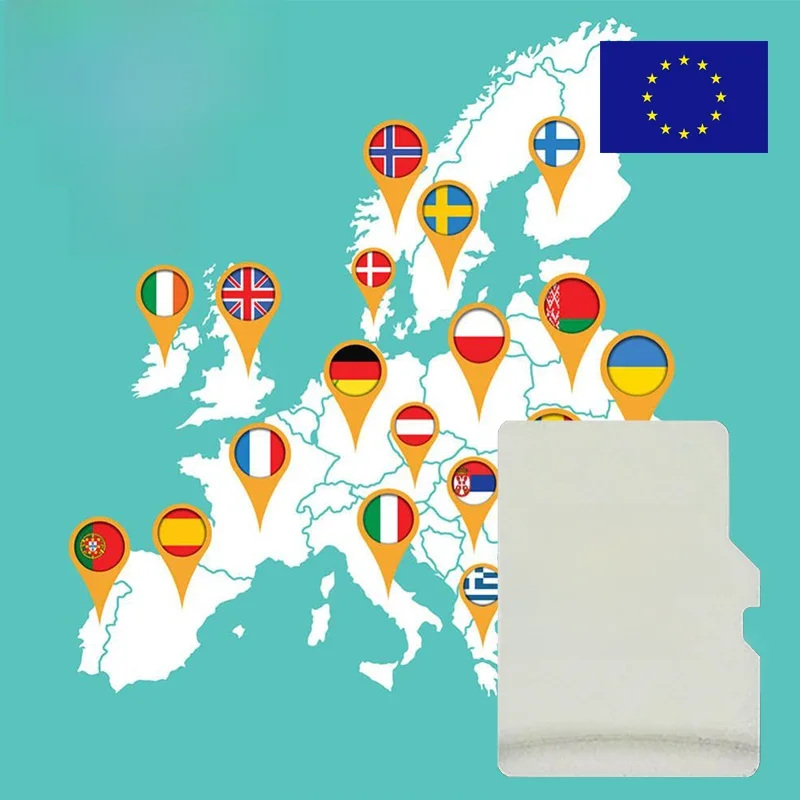 Neuestes Update EU RU UK Autozubehör Plug-and-Play-Auto-GPS-Karten für Toyota AYGO 2023, Navigation,