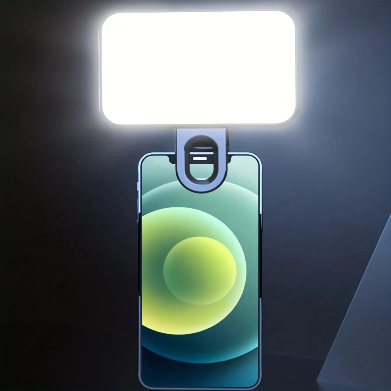 Portable Mini Selfie Fill Light Rechargeable 3 Modes Adjustable Brightness Clip On For Mobile Phone