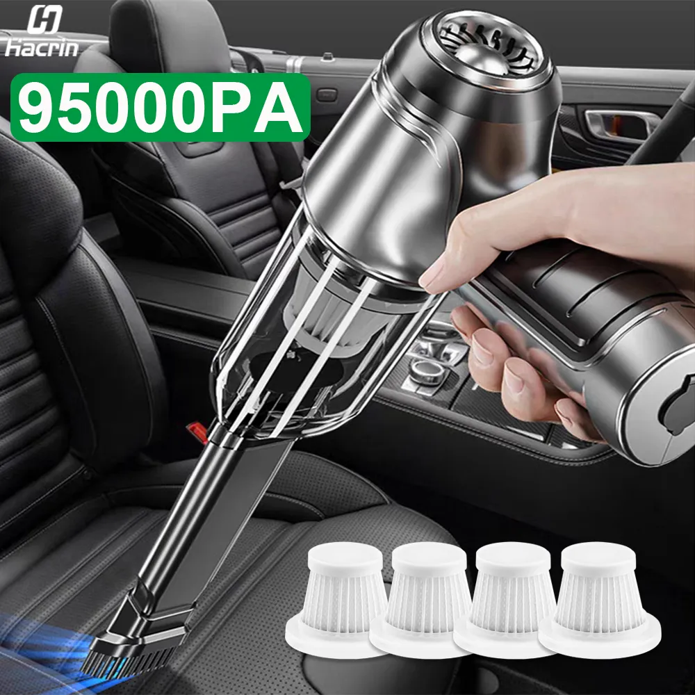 Car Vacuum Cleaner 95000PA Strong Suction Handheld Wireless Vacuum Cleaner Blower 2 in 1 Portable