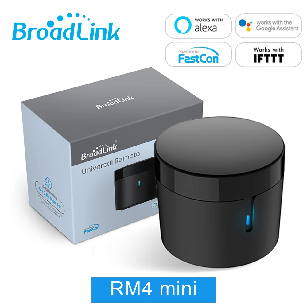 Broadlink-RM4 Mini Interruptor de Controle Remoto Inteligente, IR, WiFi, Bluetooth, Controlador