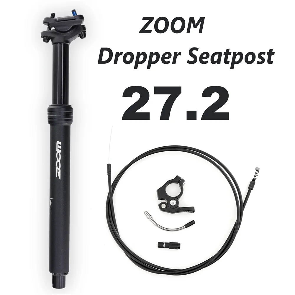 ZOOM Mtb /Gravel Dropper Seatpost Height Adjustable Internal Routing 80mm Travel Bike Dropper Seat