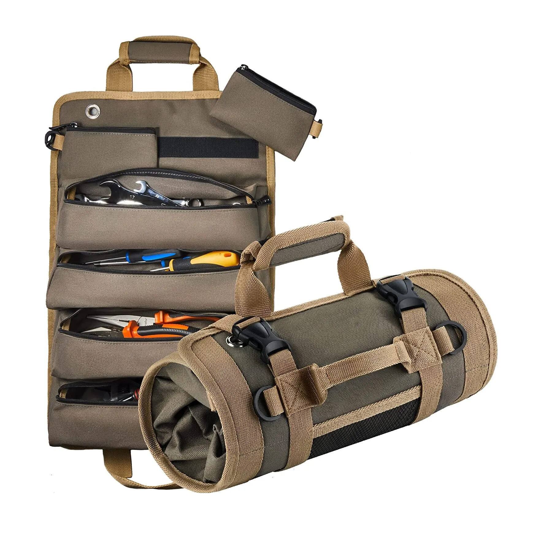 Multi-Purpose Hardware Tool Bag Professional Multi-Pocket Rolled Portable Storage Bag Rolled