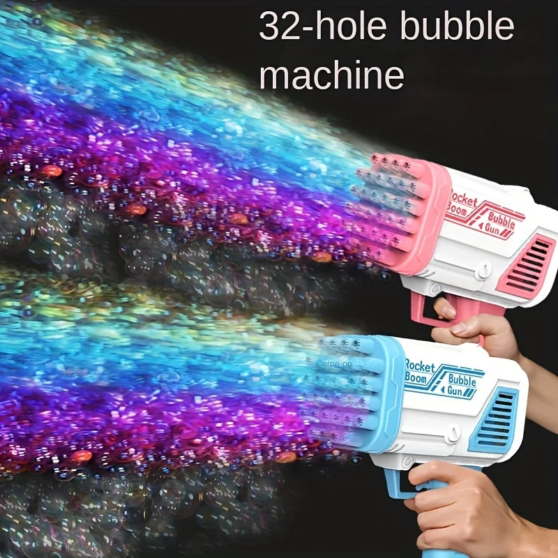 Popular electric bubble gun for children's toys 32 hole bubble machine electric bubble gun without