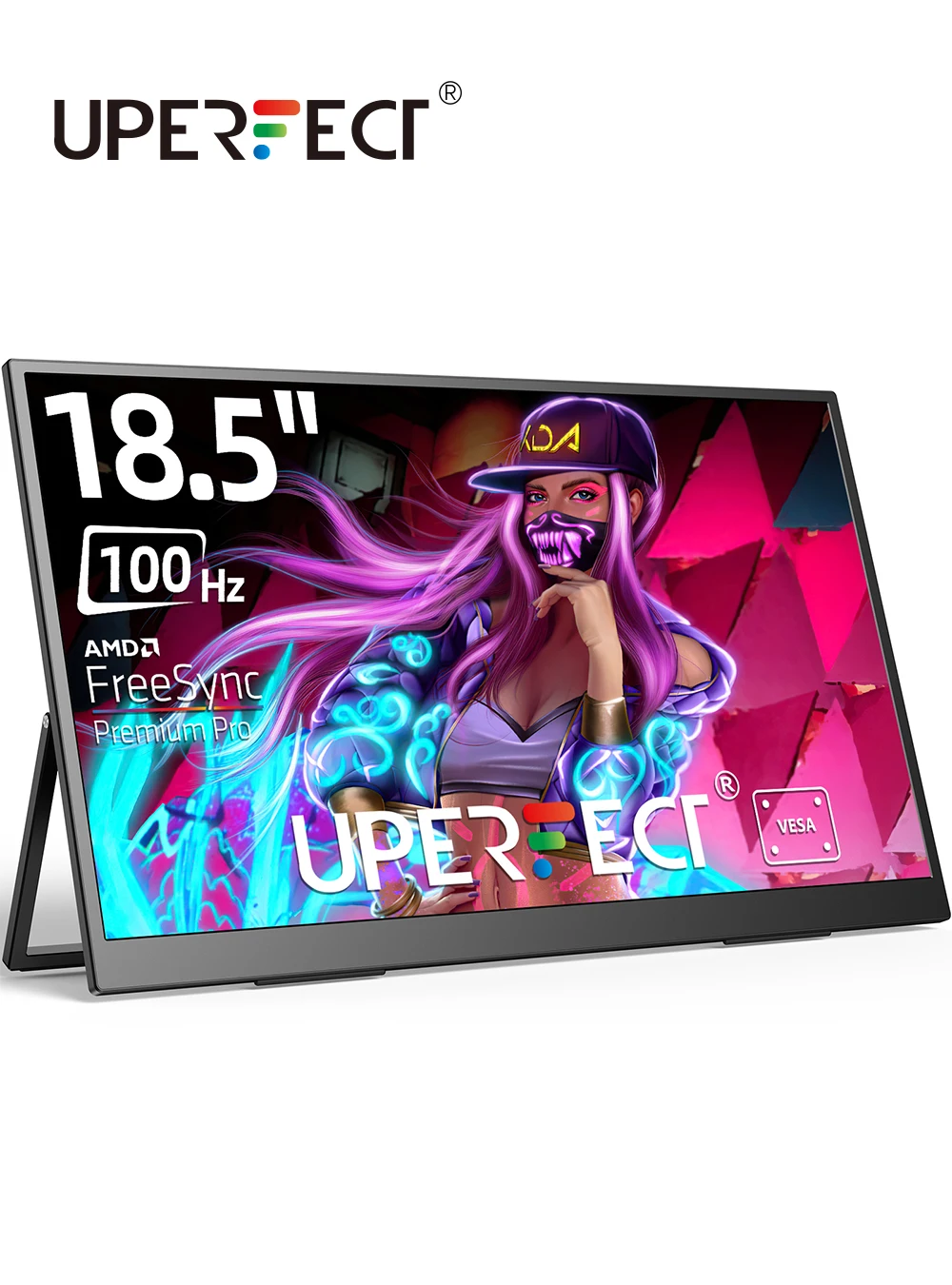 Monitor portátil de 18,5 polegadas SUPERFEITO 100HZ FHD IPS Grande USB C HDMI HDR Extensor de tela