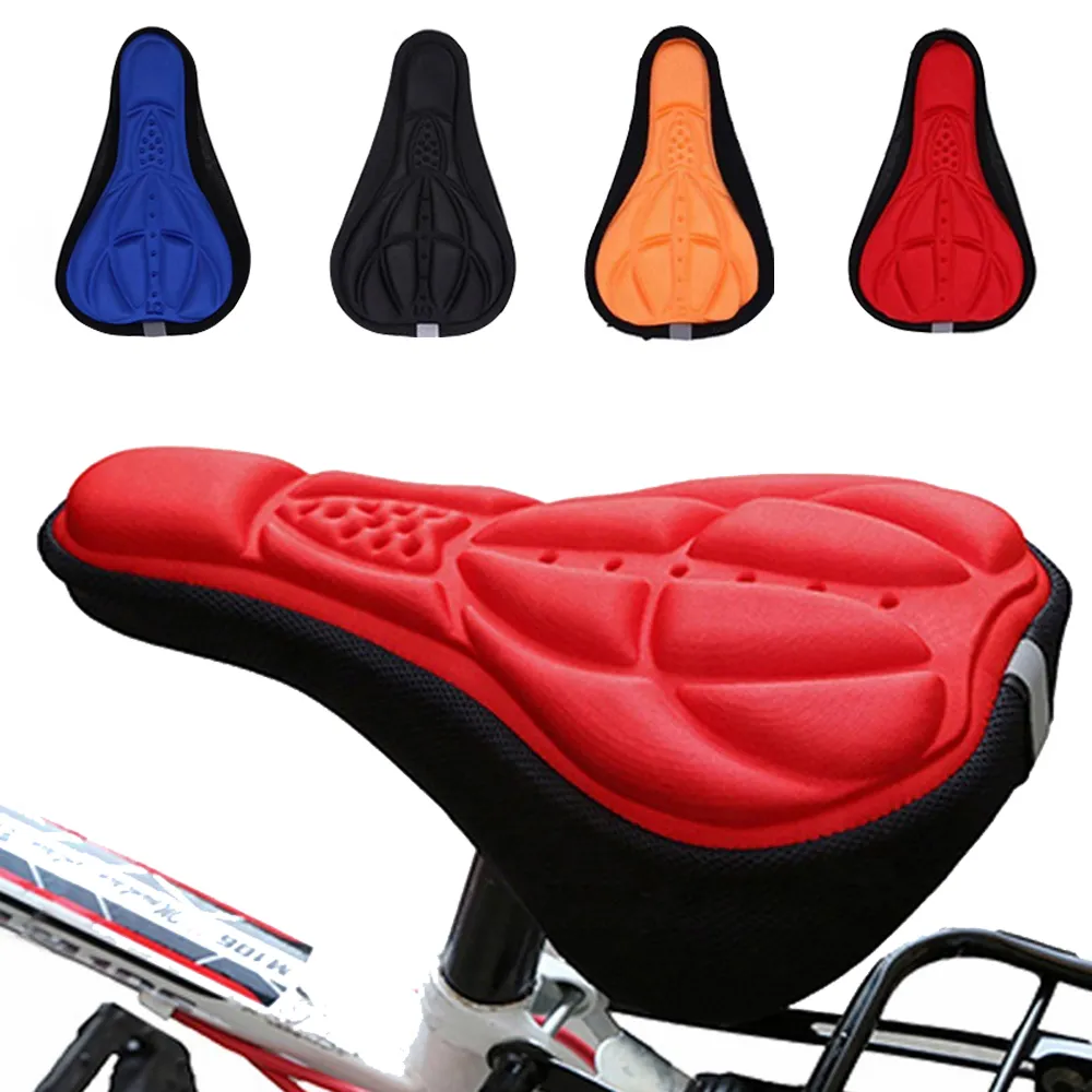 Bicycle Saddle 3D Soft Cycling Seat Cover MTB Mountain Bike Thickene Sponge Pad Outdoor Breathable