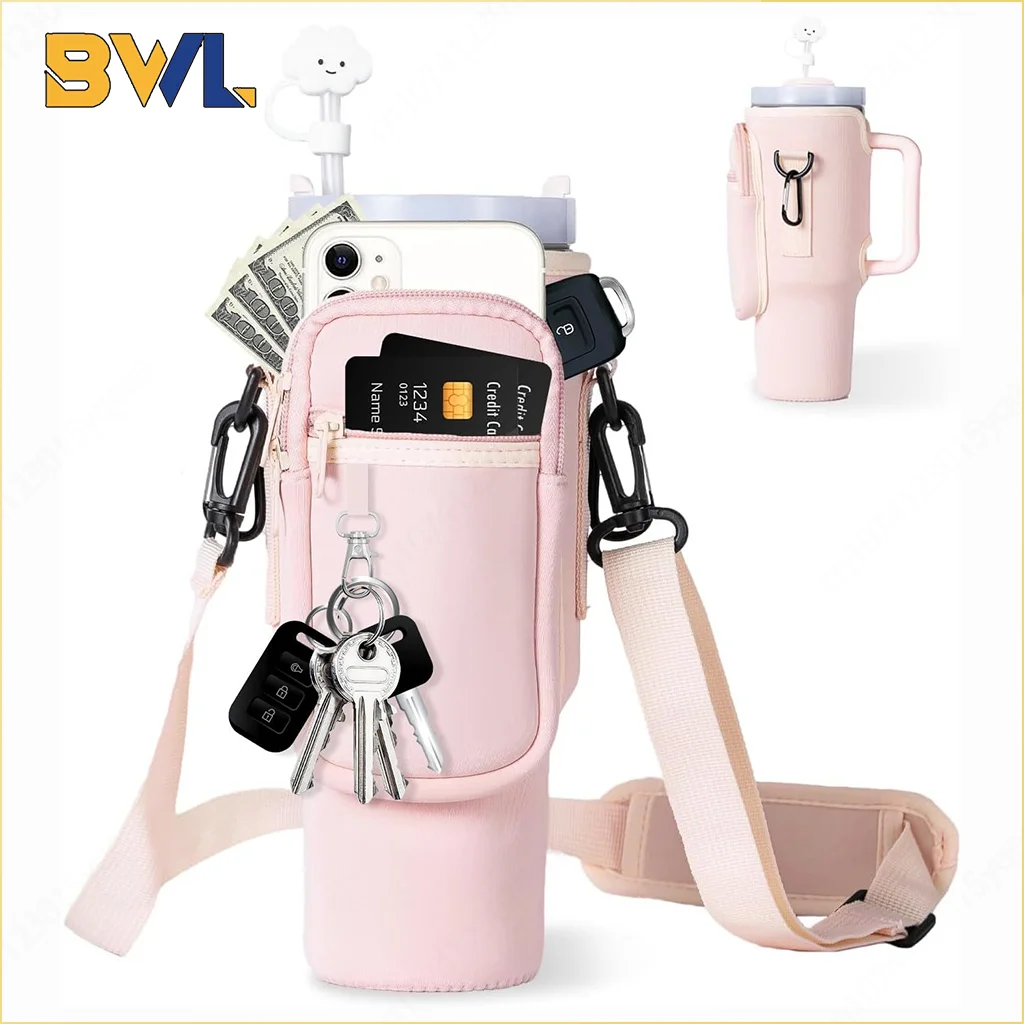 Water Bottle Carrier Bag Compatible with Stanley 40oz Tumbler with Handle, Water Bottle Holder with