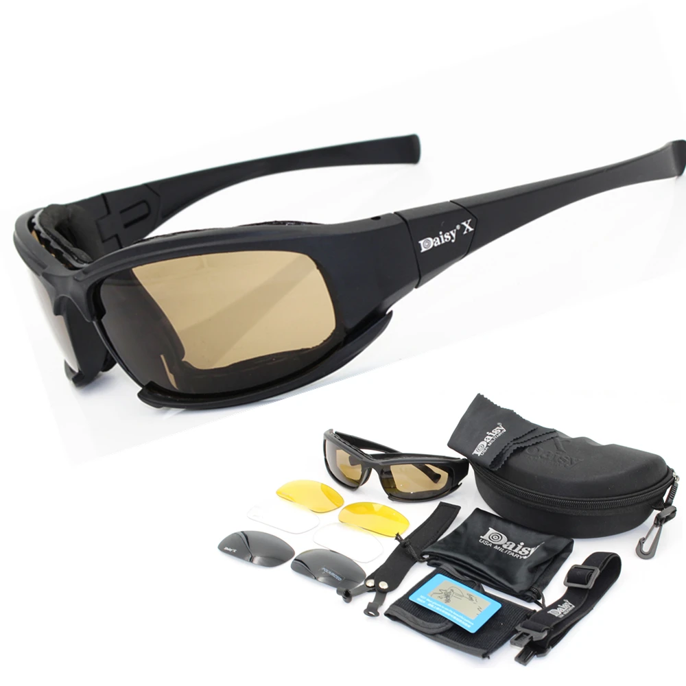Daisy X7 glasses Men Military polarized Sunglasses Bullet-proof airsoft shooting Gafas smoke lens
