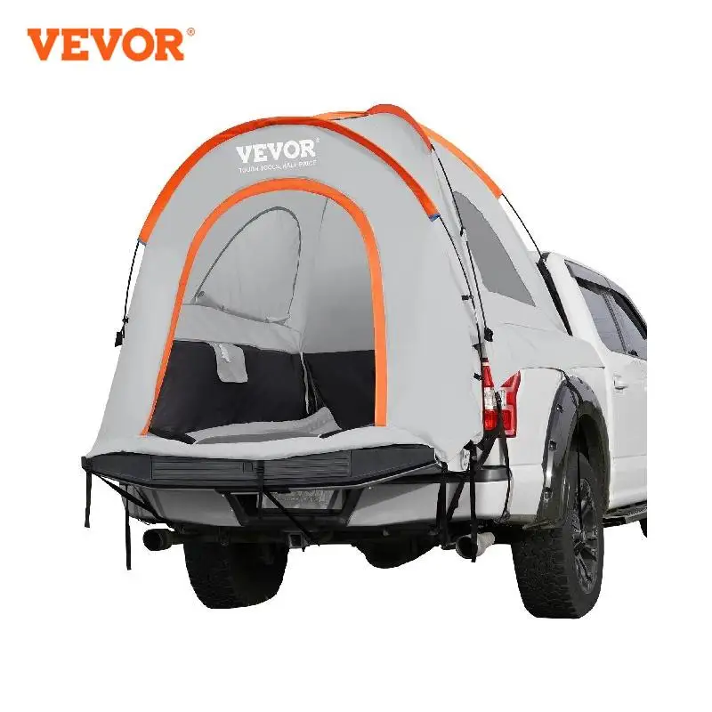 Vevor Truck Bed Tent 5.5 '-6' Pick-Up Truck Tent Met Regenlaag En Draagtas Waterdichte Pu