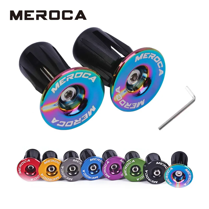 1 Pair Mountain Road Bike Handlebar End Plugs Aluminum Alloy Handle Bar End Cap BMX MTB Bike Grip