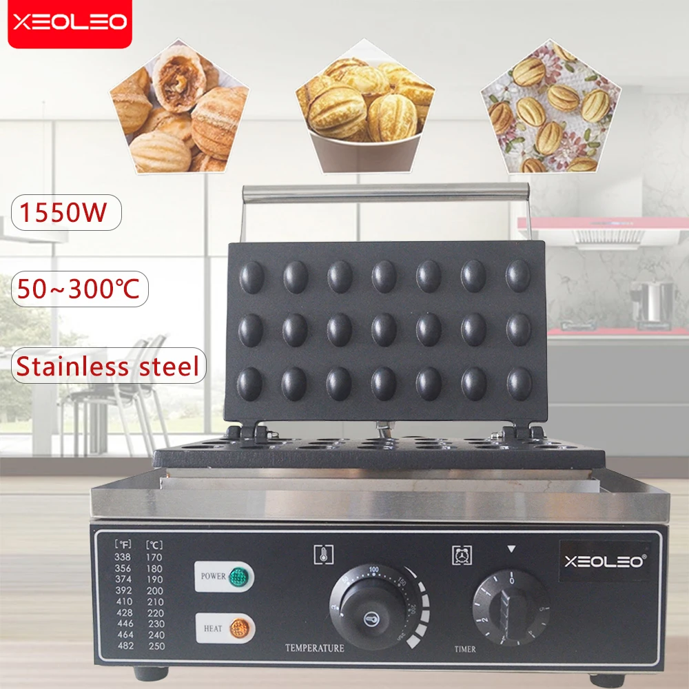 XEOLEO-Electric Waffle Maker, Nut Shaped Waffle Making Machine, Casca De Castanha, Crocante Waffles