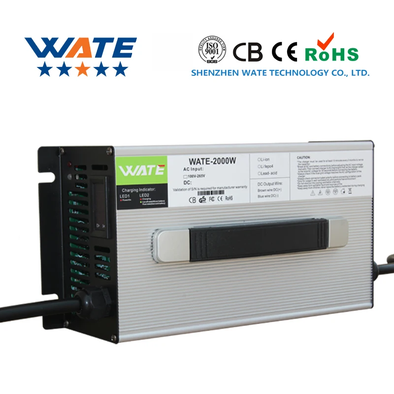 Ladegerät 24V 50a pfc intelligentes Aluminium gehäuse geeignet für 24V LCD-Display Batterie Blei