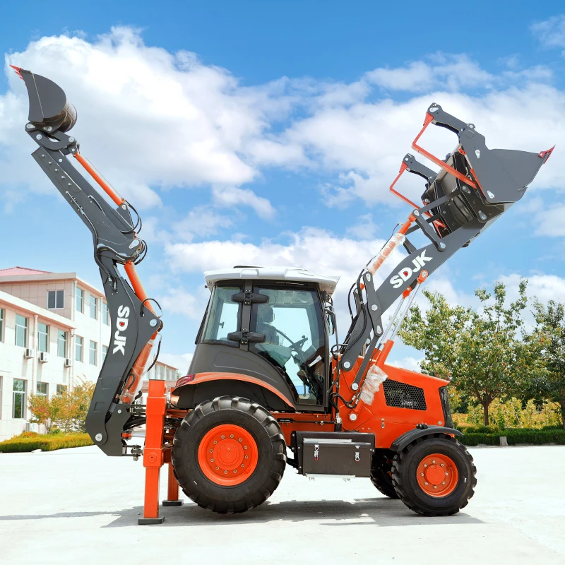 China Manufacturer Front End Skid Steer 4X4 Wheel Backhoe Loader Price Mini Backhoe Loaders with CE