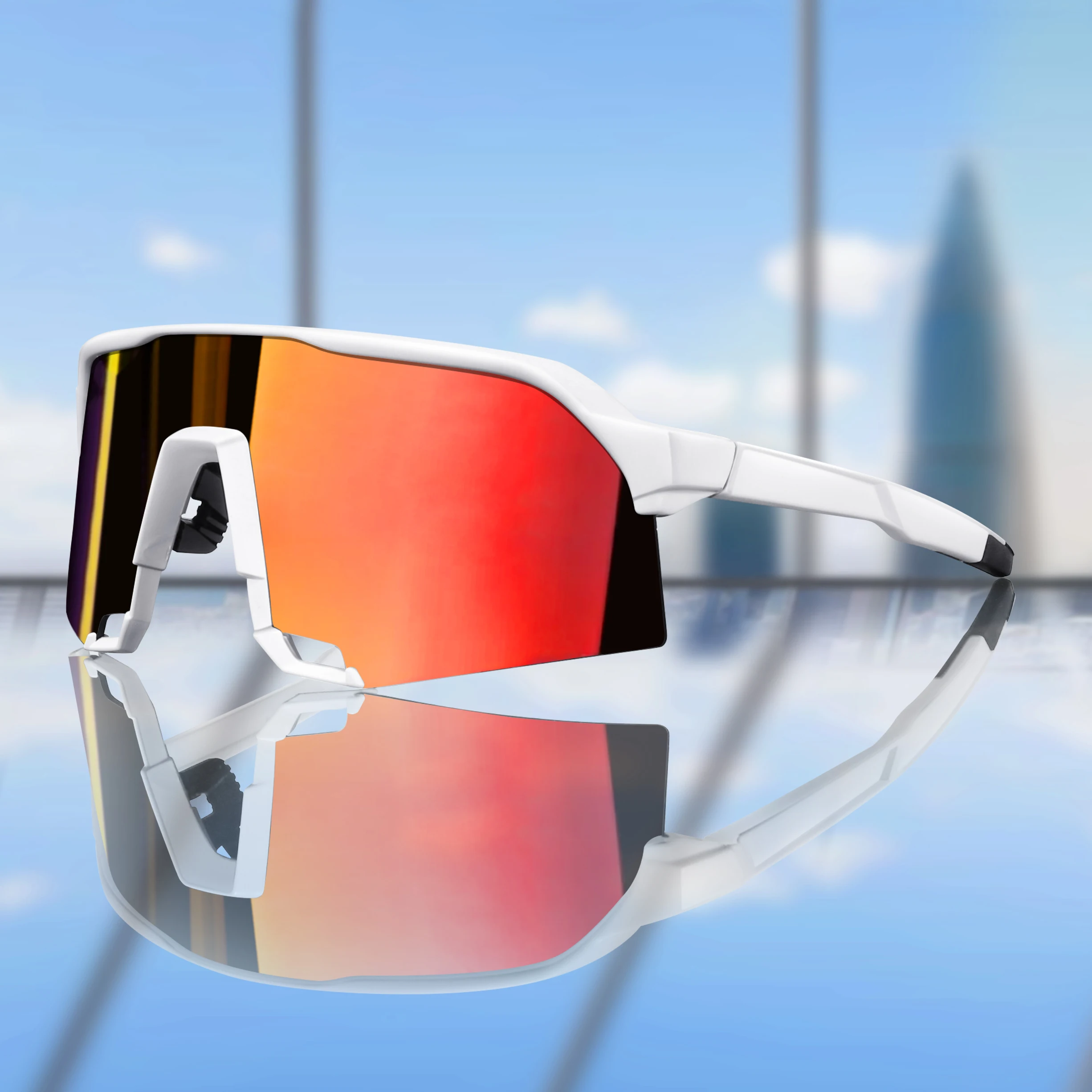 Brand 100 Cycling Sunglasses for Men and Women UV400 Protection 5 colors Big Frame Running Fishing