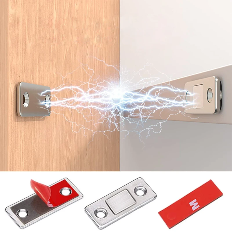 2 Pack Ultra Thin Cabinet Magnetic Catch Adhesive Drawer Magnet Catch For Kitchen Closet Door