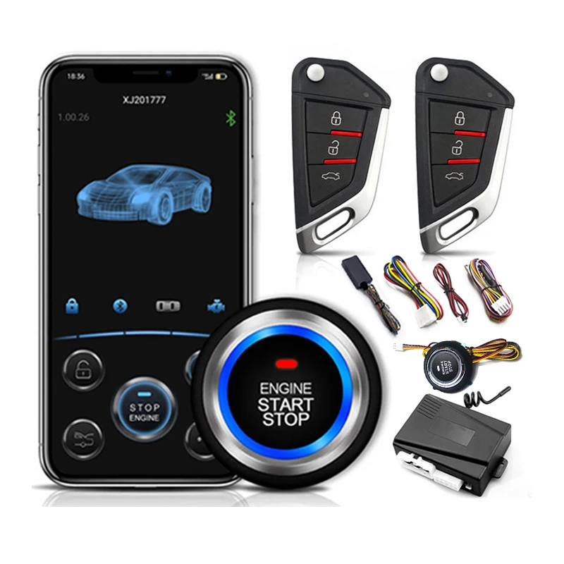 Mobile Phone Remote Control Start Car Autostart Engine One Button Start Stop System Automatic Engine