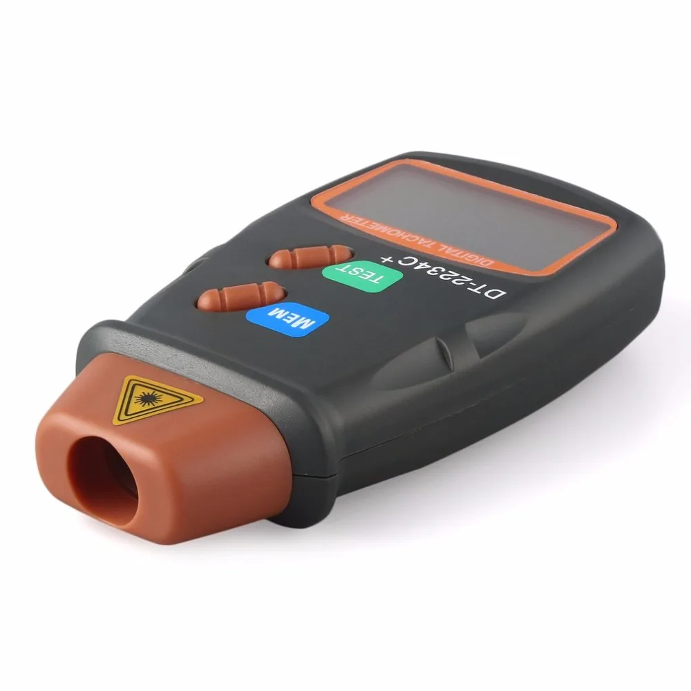 Kebidumei Digital Laser Tachometer Hour Meter Diagnostic tool Non-Contact Motor Lathe Speed Gauge
