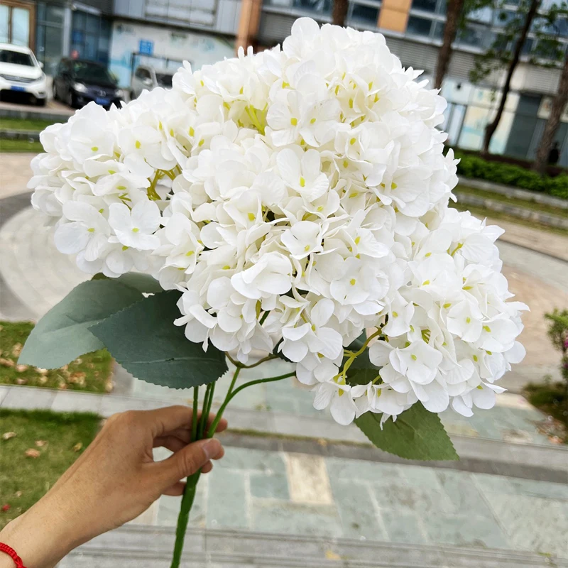 Large Artificial Hydrangea Macrophylla Really Touch Big Head DIY Bridal Bouquet Home Garden Wedding