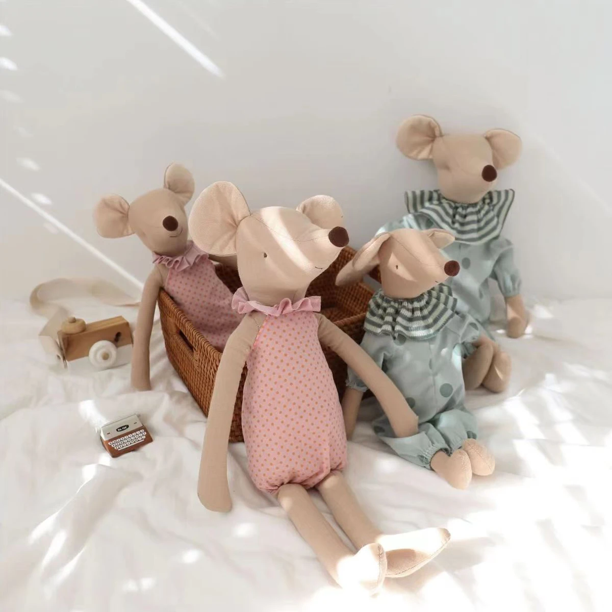 Cute Baby Mouse Plush Toys Stuffed Animal Mouse Dolls Lovely Rat With Clothes Kids Birthday Gifts