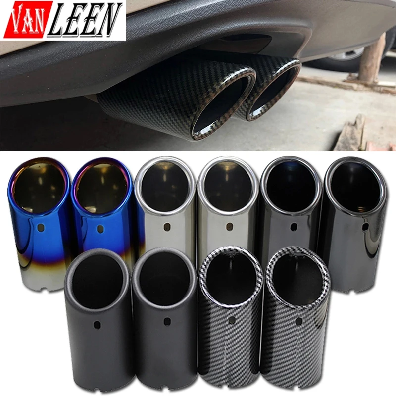 Car Styling Stainless Steel Exhaust Muffler Tip Pipe Auto Accessories For VW Volkswagen Jetta MK6