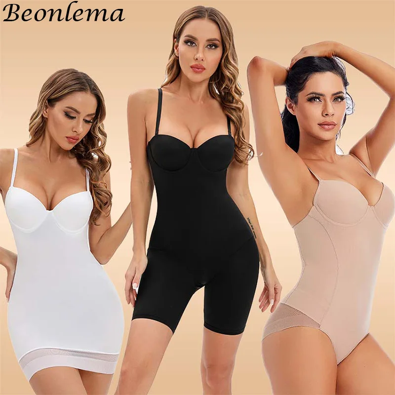 Bodysuit Women Shapewear Body Shaper With Cup Compression Bodies Belly Sheath Waist Trainer