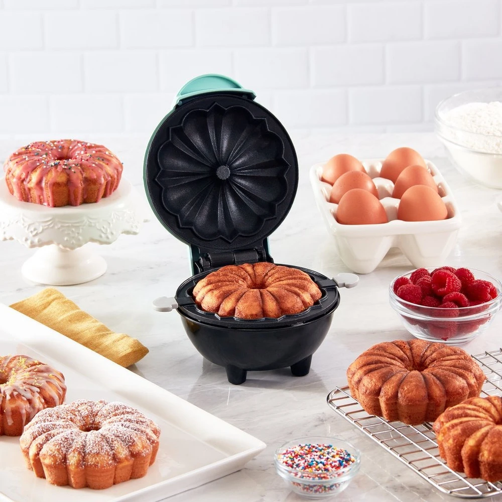 Mini Maker for Individual Cake Waffles Hash Browns Keto Chaffles with Easy to Clean Non-Stick