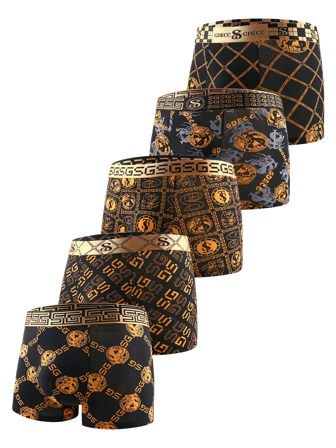 Men's Underwear ice non-trace antibacterial breathable quick dry trend printing summer boys thin