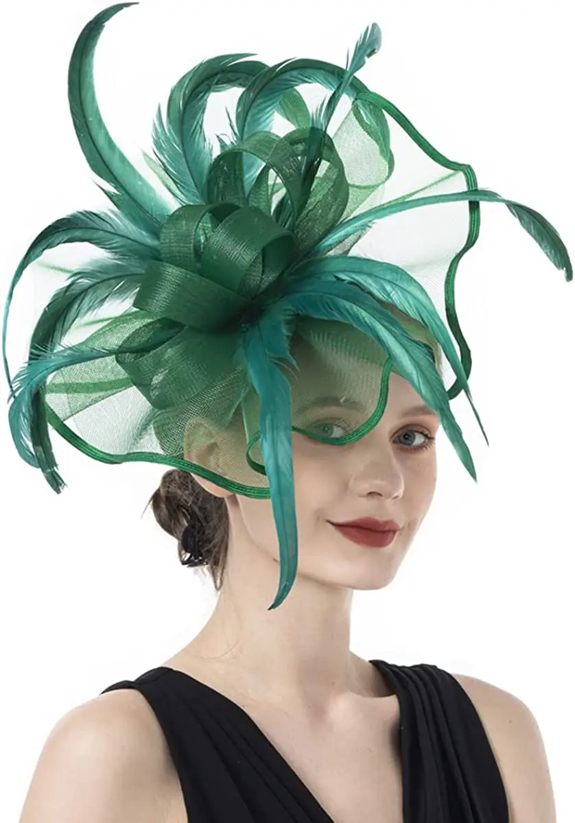 Women's Big Flower Fascinator Church Kentucky Derby Hat Royal Ascot Race Accessories Headbands