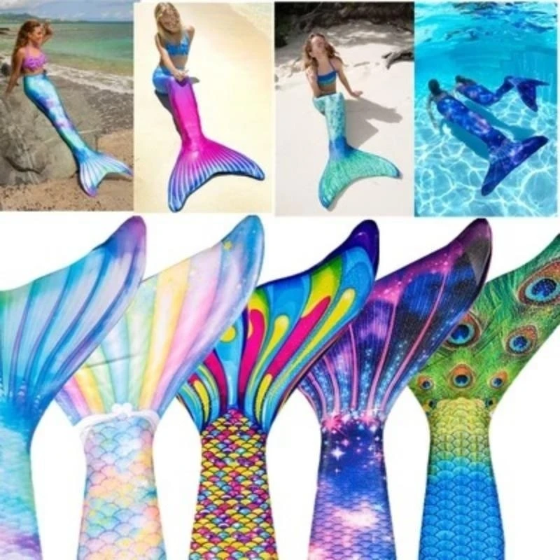 New Kids Adult Swimming Mermaid tail Girl Mom Cosplay Mermaid Costume Children Party Gift Fantasy