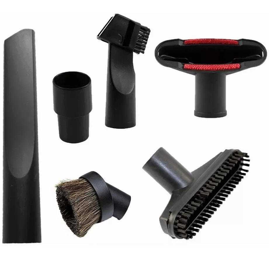 6 PCS Vacuum Attachments Replacement 1 1/4 inch & 1 3/8 inch Vac Accessories Brush Nozzle Crevice