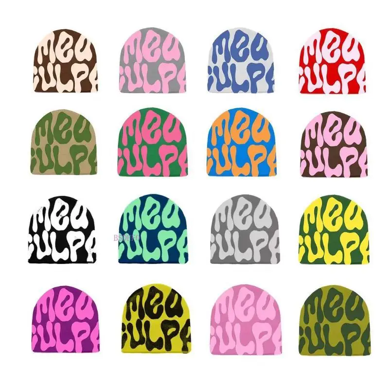 Mea culpp Street hip-hop Beanie Hat fashion trend men's and women's  Beanie Knit Hat