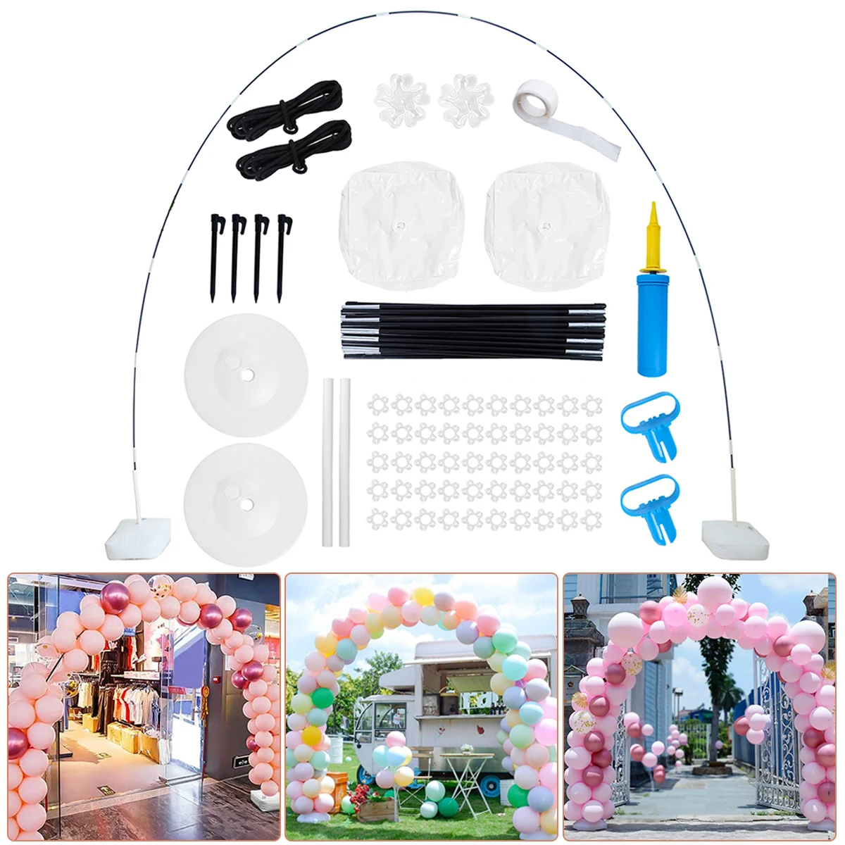 Adjustable Balloon Arch Kit Frame Semicircle Balloon Stand Holder Ballon Column Birthday Wedding