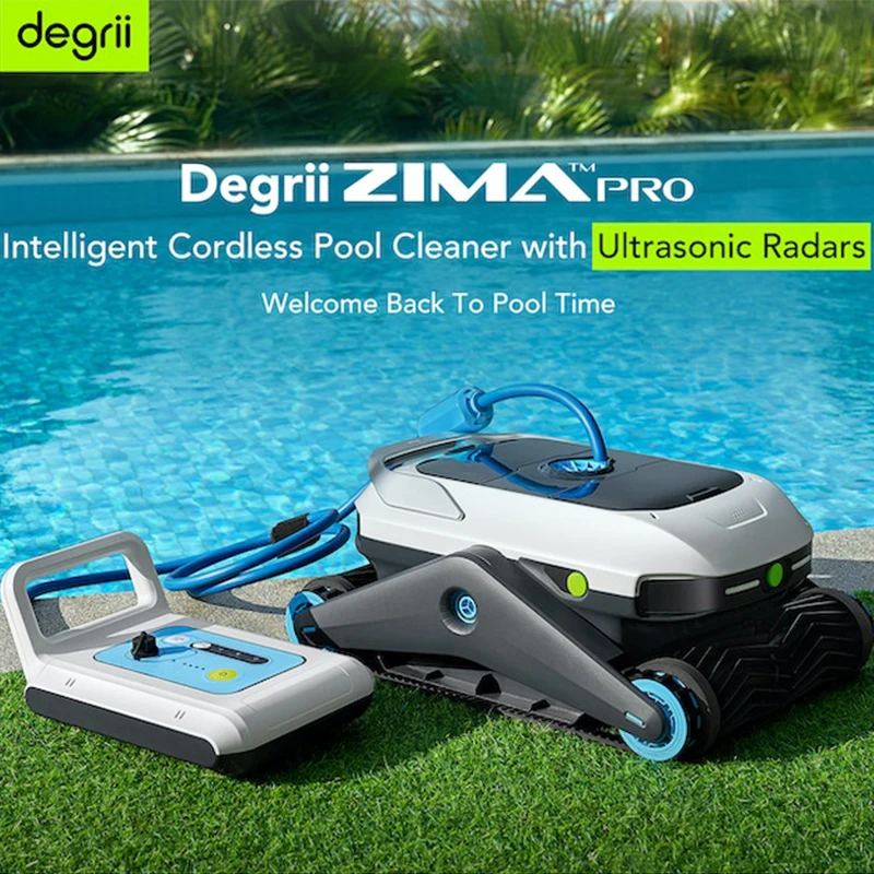 Degrii Zima Pro Ultraschall-Akku-Pool-Roboter, Poolreiniger, Ultraschall-Smart-Mapping,