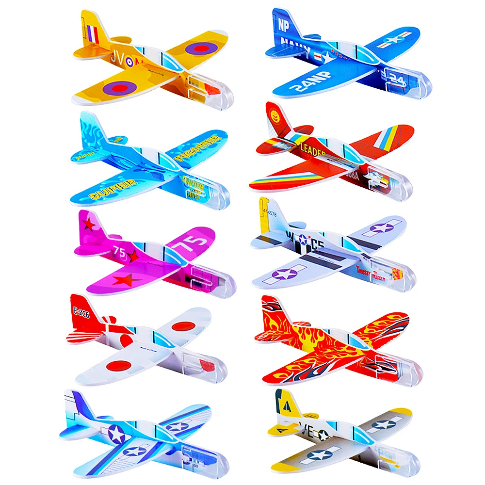 20Pcs Kids Party Supplies DIY Multicolor Foam Airplane Boys Girls Birthday Party Souvenirs Pinata