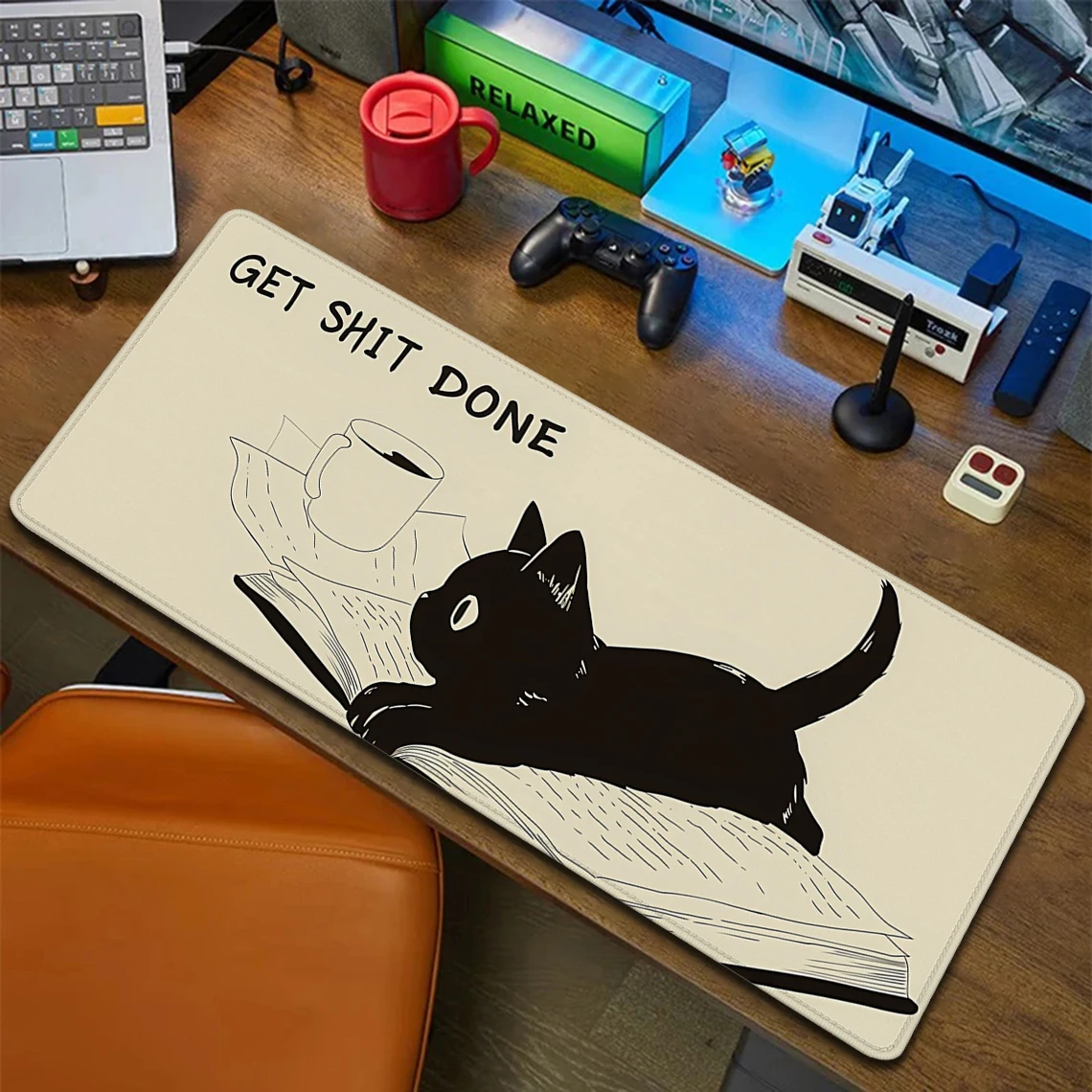 Coffee Mouse Pad Cute Cat Desk Mat Laptop Pad Carpet Anime Xxl Mousepad Company Notebook Gamer