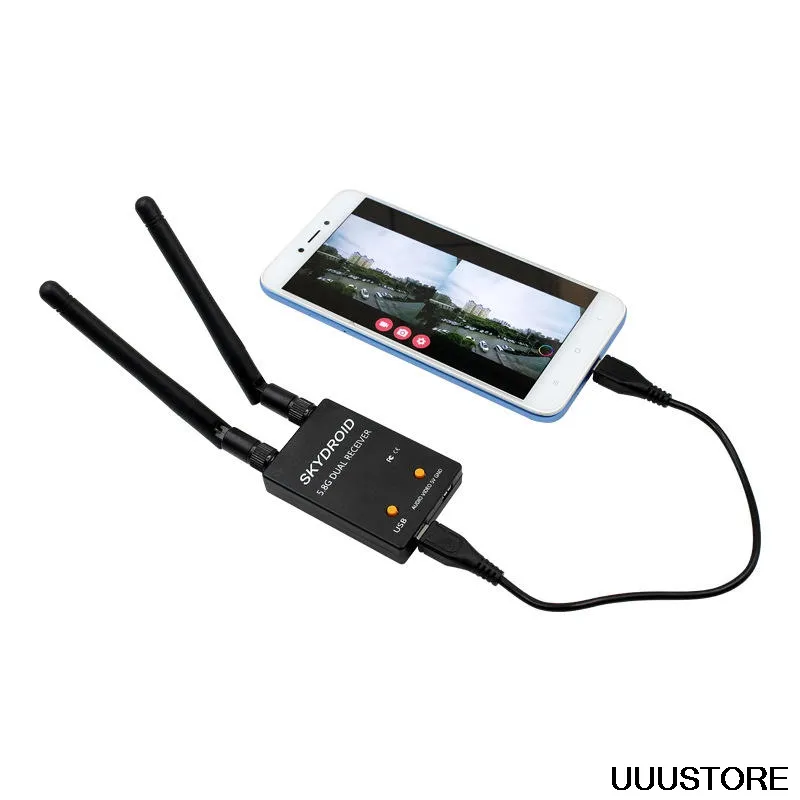 Skydroid 5.8Ghz 150CH True Diversity UVC OTG Smartphone FPV Receiver for Android Tablet PC VR