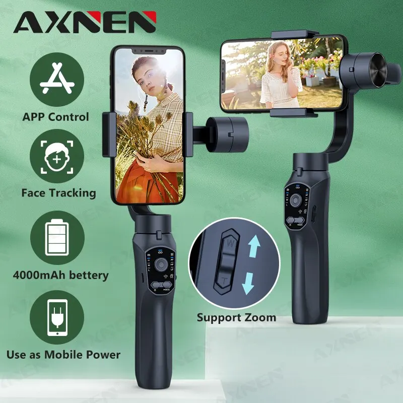F10 3-Axis Handheld Gimbal Smartphone Stabilizer Cellphone Selfie Stick for Android iPhone Phone