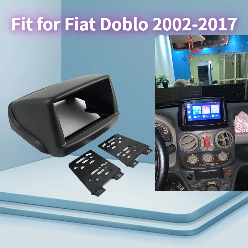 Car Autoradio Navigation 2 Din 7inch Radio Fascia DVD Audio Player Panel Frame Fit for Fiat Doblo